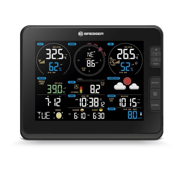 Station météo couleur avec capteur UV, luminosité, température et humidité  - Bresser 