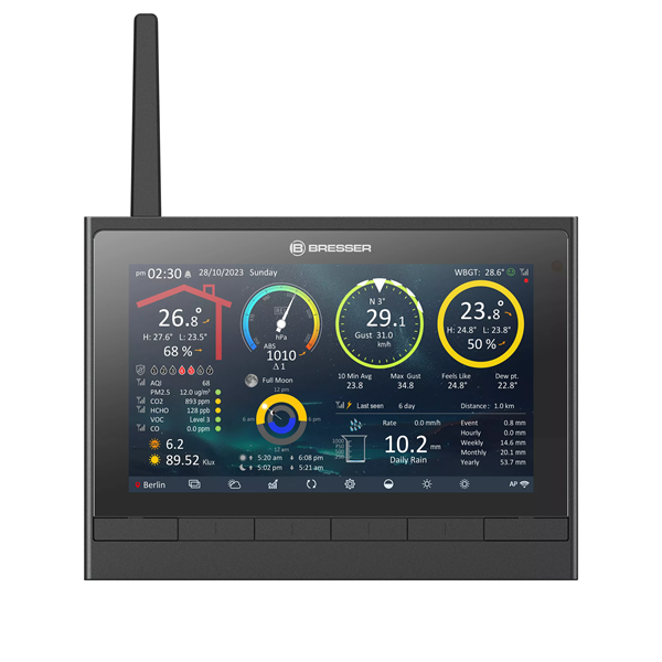 Bresser MeteoChamp HD 9-en-1 | Station Météo Pro WiFi