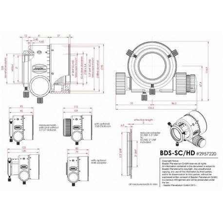 Crémaillère de mise au point Baader 50,8 mm pour Schmidt-Cassegrain...