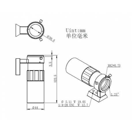 Mini lunette / chercheur guide ZWO 30/120 mm F/4