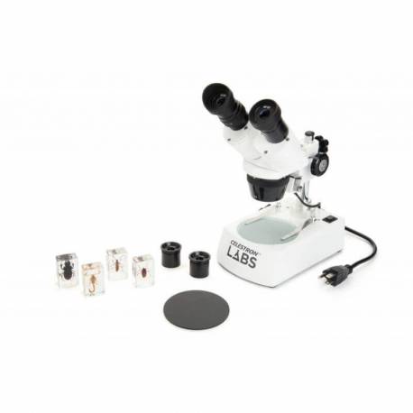 Microscope Binoculaire, Microscope Composé de Laboratoire - Double Led/10  Spécimens, Microscope Optique Binoculaire HD pour Laboratoire