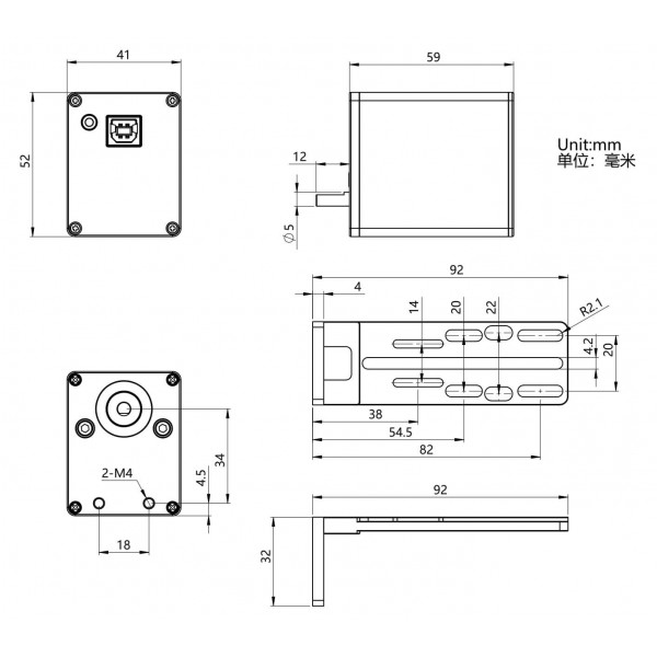 Moteur ZWO EAF de mise au point