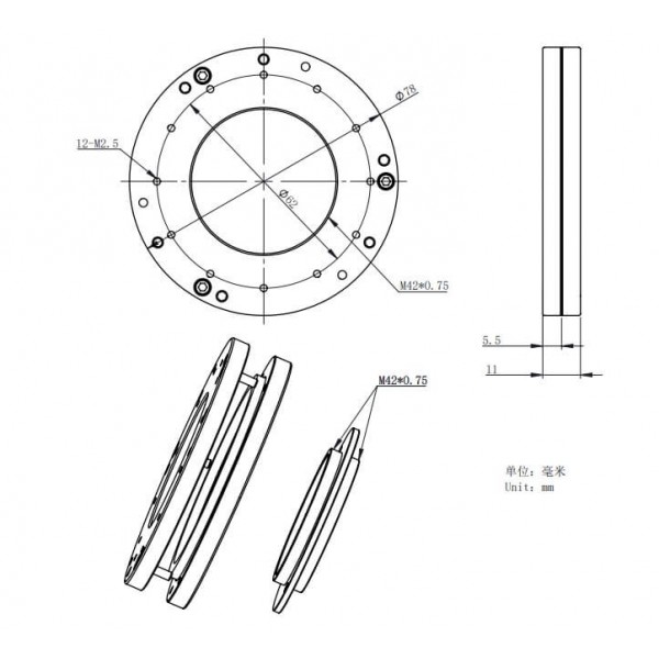 Bague de Tilt T2 M42 ZWO version II