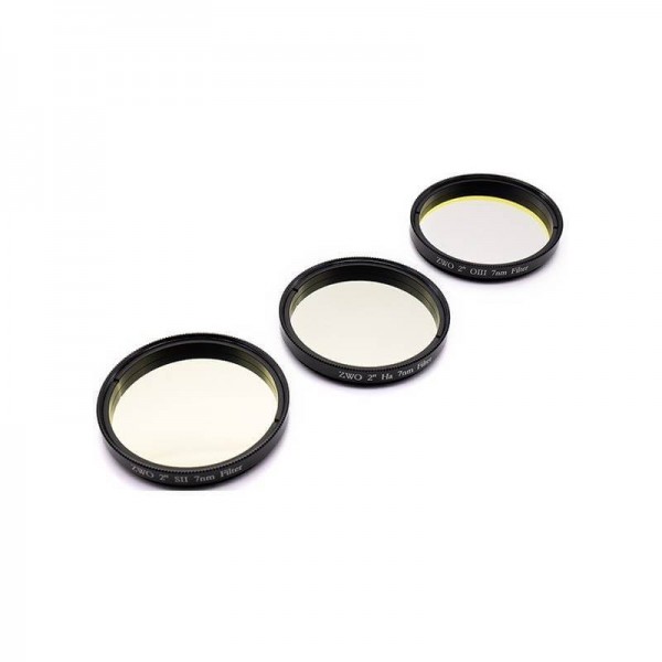 Set de 3 filtres H-alpha, SII, OIII 7nm en 50,8mm ZWO