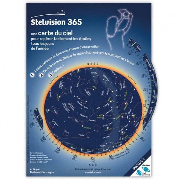 Carte du ciel Stelvision 365 - repérez facilement les étoiles
