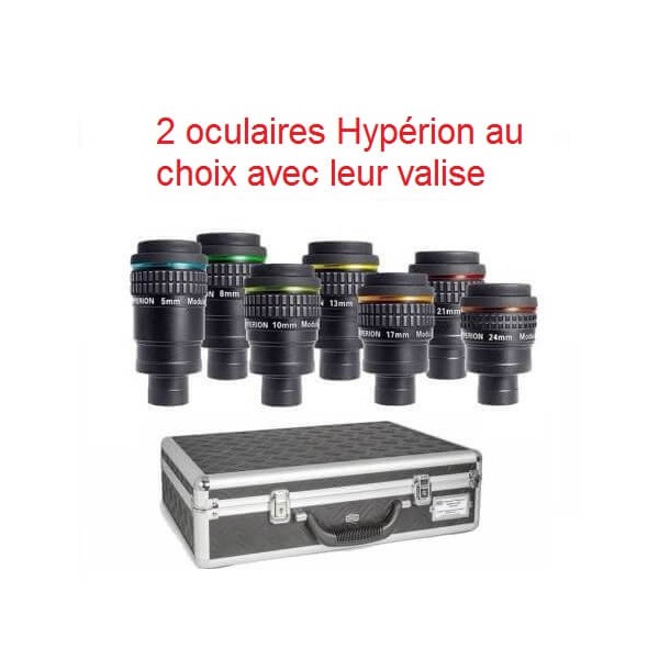 Jeu de 2 oculaires Hyperion au choix avec valise