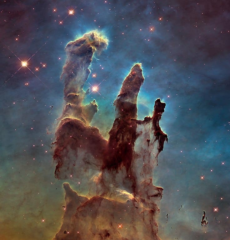 image telescope hubble piliers de la creation