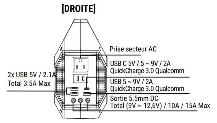 Bresser, BRESSER Station d'alimentation mobile accumulateur d'énergie  1.200 Watt