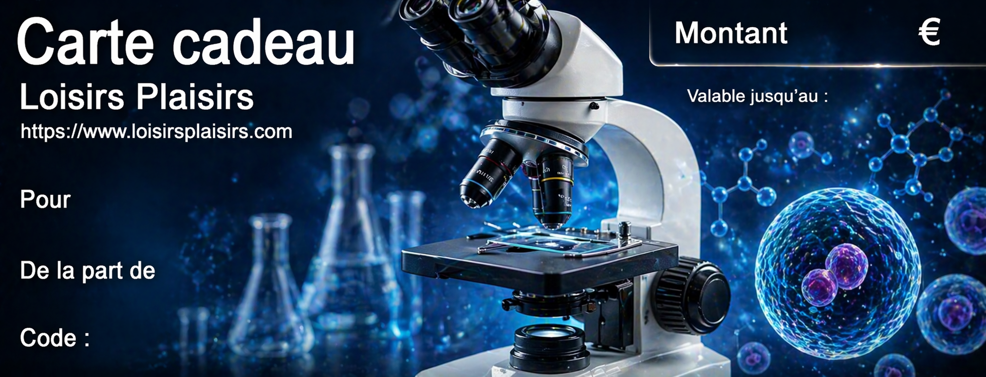Carte cadeau microscope