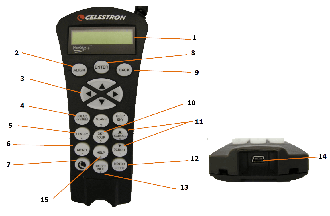 Raquette NexStar+ Celestron avec port USB pour monture AZ