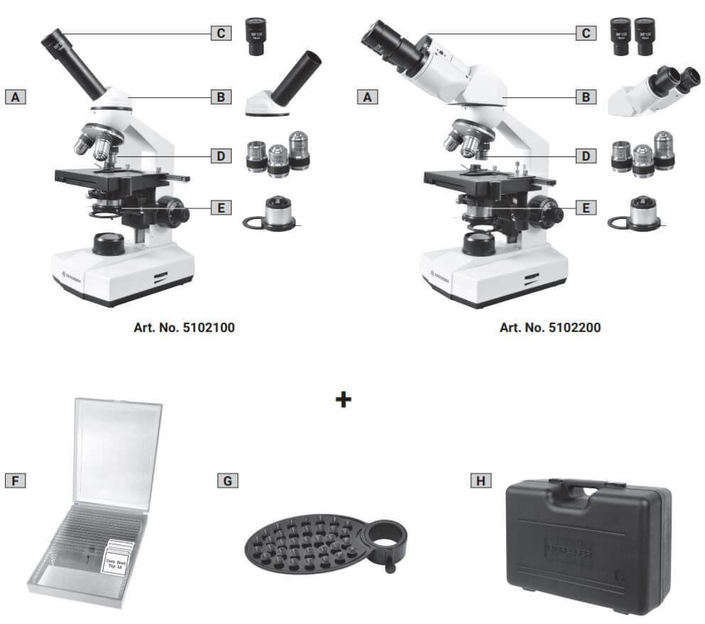 Microscope binoculaire ou monoculaire Erudit basic 40x à 400x Bresser