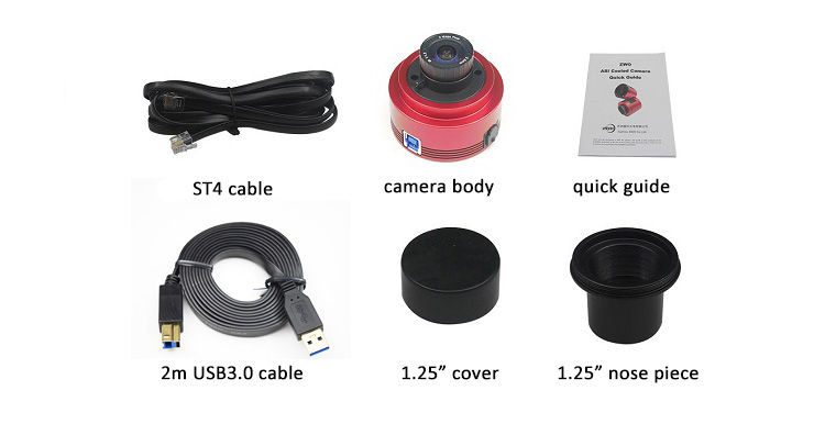 Accessoires caméra ZWO ASI462MC couleur planétaire