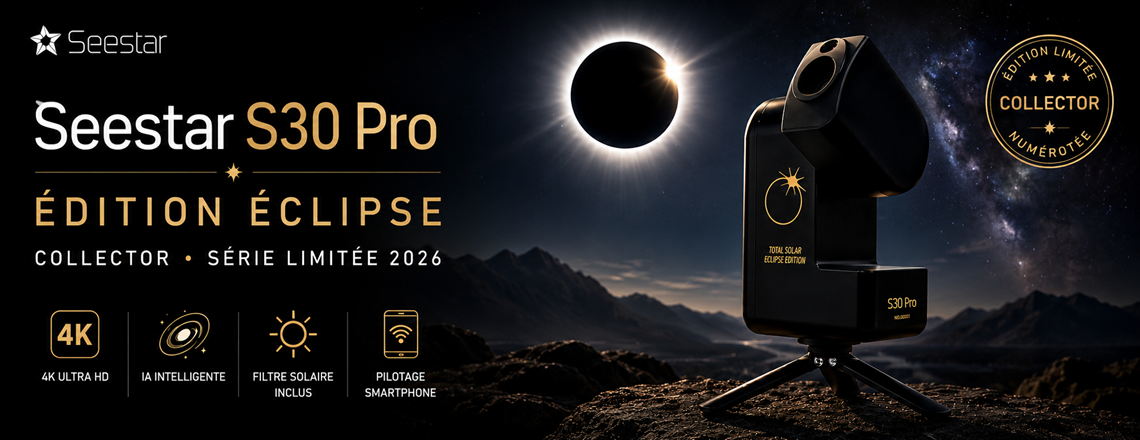 Seestar S30 Pro Édition Éclipse Collector ZWO – Télescope intelligent 4K en édition limitée