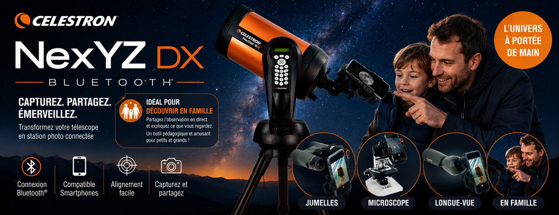 Adaptateur smartphone Celestron NexYZ DX Bluetooth